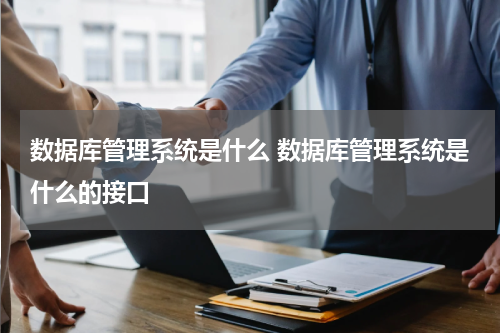 数据库管理系统是什么 数据库管理系统是什么的接口