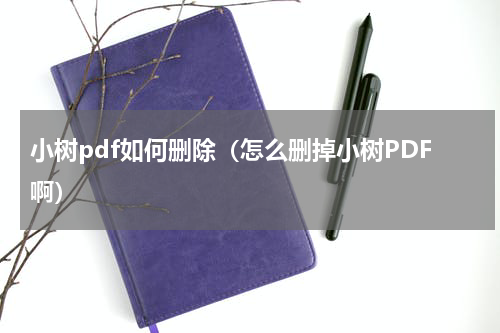 小树pdf如何删除（怎么删掉小树PDF啊）