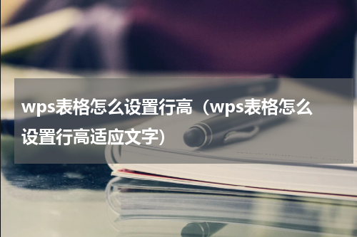 wps表格怎么设置行高（wps表格怎么设置行高适应文字）