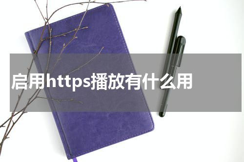 启用https播放有什么用