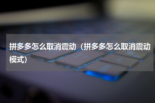 拼多多怎么取消震动（拼多多怎么取消震动模式）