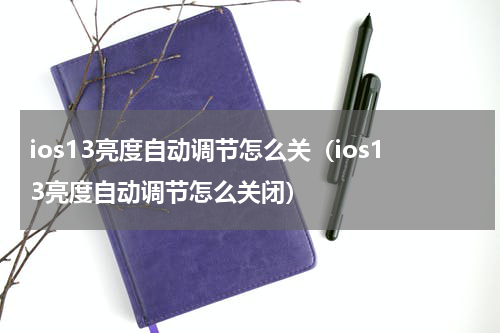 ios13亮度自动调节怎么关（ios13亮度自动调节怎么关闭）