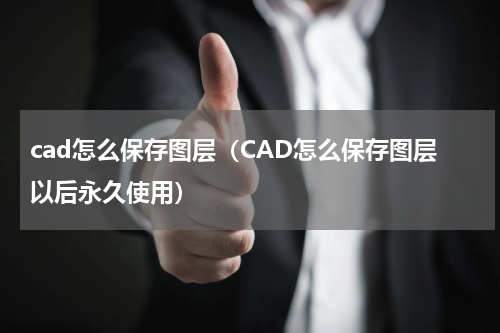 cad怎么保存图层（CAD怎么保存图层以后永久使用）