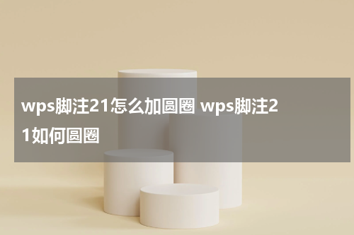 wps脚注21怎么加圆圈 wps脚注21如何圆圈