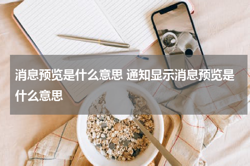 消息预览是什么意思 通知显示消息预览是什么意思