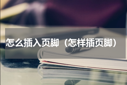 怎么插入页脚（怎样插页脚）