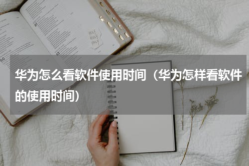 华为怎么看软件使用时间（华为怎样看软件的使用时间）