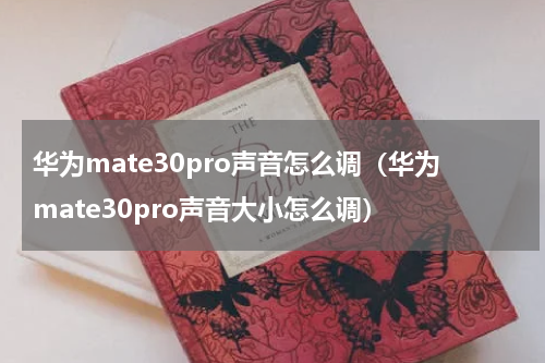 华为mate30pro声音怎么调（华为mate30pro声音大小怎么调）