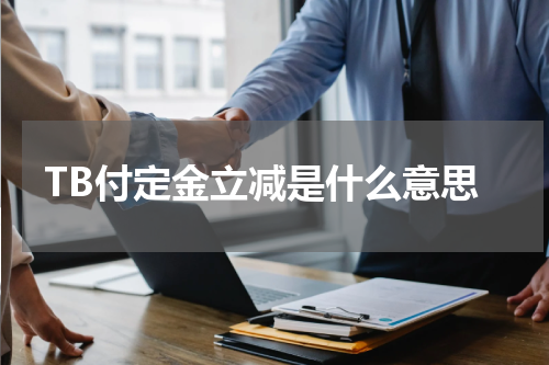 TB付定金立减是什么意思