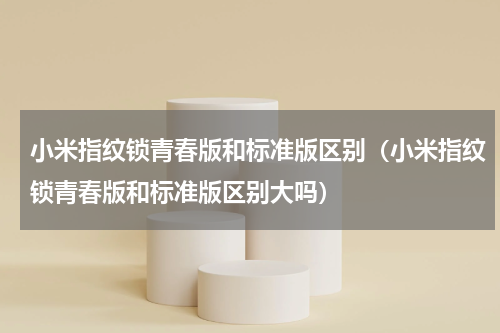 小米指纹锁青春版和标准版区别（小米指纹锁青春版和标准版区别大吗）