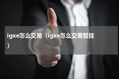 igxe怎么交易（igxe怎么交易暂挂）