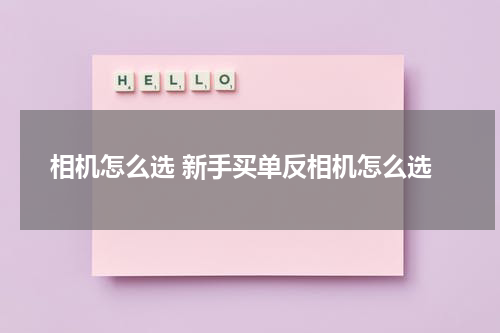 相机怎么选 新手买单反相机怎么选