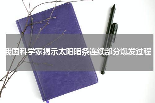 我国科学家揭示太阳暗条连续部分爆发过程