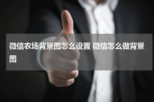 微信农场背景图怎么设置 微信怎么做背景图