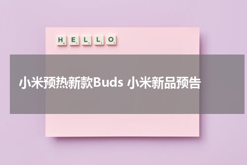 小米预热新款Buds 小米新品预告