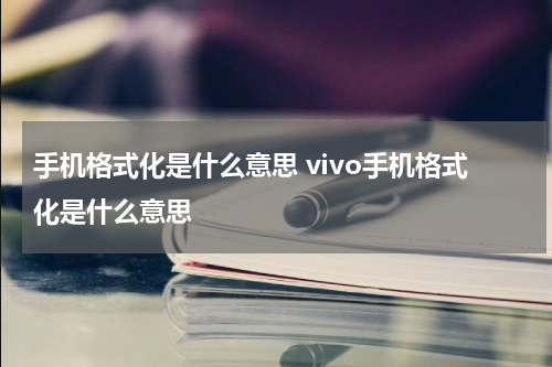 手机格式化是什么意思 vivo手机格式化是什么意思