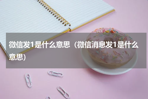 微信发1是什么意思（微信消息发1是什么意思）