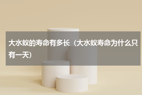 大水蚁的寿命有多长（大水蚁寿命为什么只有一天）