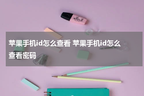 苹果手机id怎么查看 苹果手机id怎么查看密码
