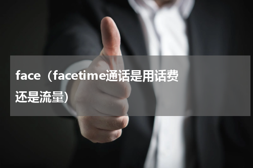 face（facetime通话是用话费还是流量）