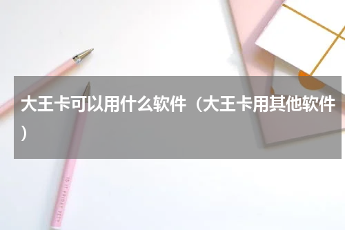 大王卡可以用什么软件（大王卡用其他软件）