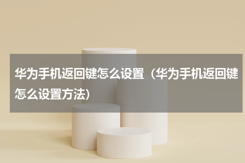 华为手机返回键怎么设置（华为手机返回键怎么设置方法）