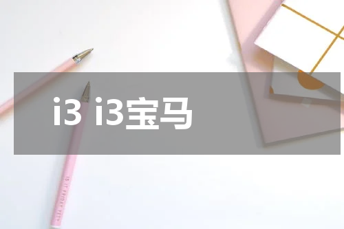 i3 i3宝马