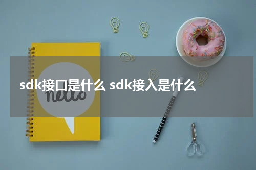 sdk接口是什么 sdk接入是什么