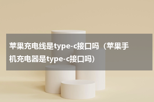 苹果充电线是type-c接口吗（苹果手机充电器是type-c接口吗）