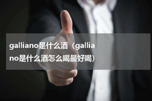 galliano是什么酒（galliano是什么酒怎么喝最好喝）