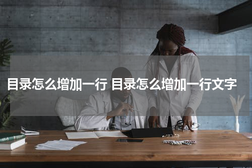 目录怎么增加一行 目录怎么增加一行文字