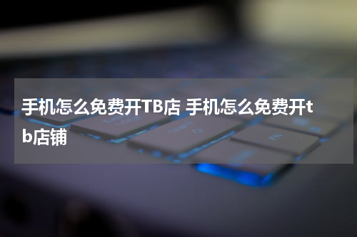 手机怎么免费开TB店 手机怎么免费开tb店铺