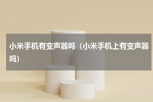 小米手机有变声器吗（小米手机上有变声器吗）