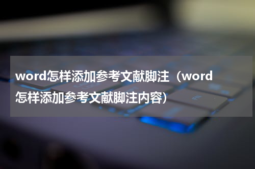 word怎样添加参考文献脚注（word怎样添加参考文献脚注内容）
