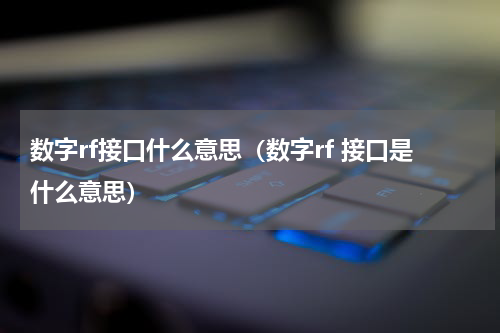数字rf接口什么意思（数字rf 接口是什么意思）