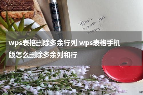 wps表格删除多余行列 wps表格手机版怎么删除多余列和行
