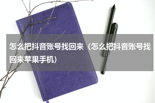 怎么把抖音账号找回来（怎么把抖音账号找回来苹果手机）