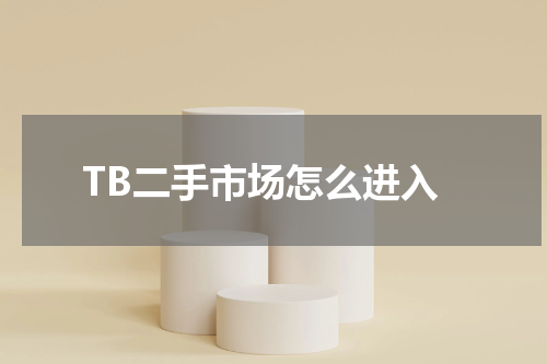 TB二手市场怎么进入