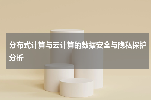 分布式计算与云计算的数据安全与隐私保护分析