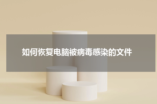  如何恢复电脑被病毒感染的文件