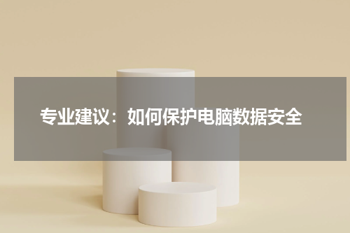  专业建议：如何保护电脑数据安全