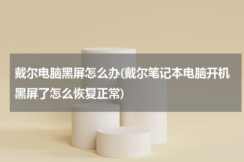 戴尔电脑黑屏怎么办(戴尔笔记本电脑开机黑屏了怎么恢复正常)