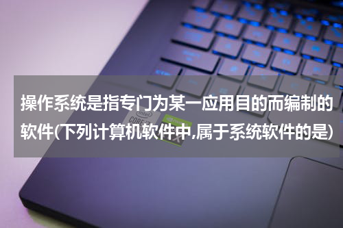 操作系统是指专门为某一应用目的而编制的软件(下列计算机软件中,属于系统软件的是)